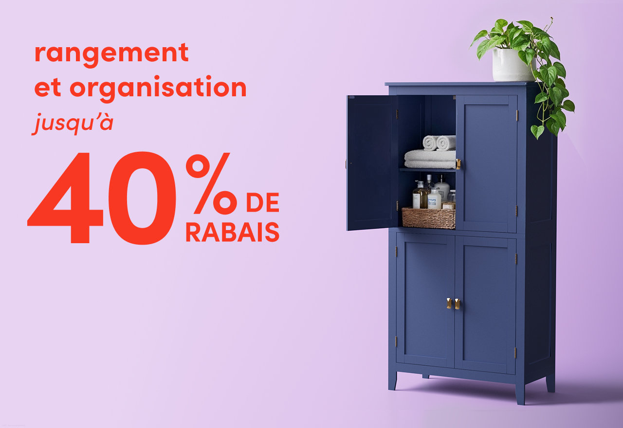 rangement et organisation en solde