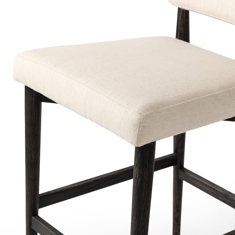 Anton Stool-Havana Brown-Bar, Beige Polyester Blend, Bar Stool (31" Seat Height)