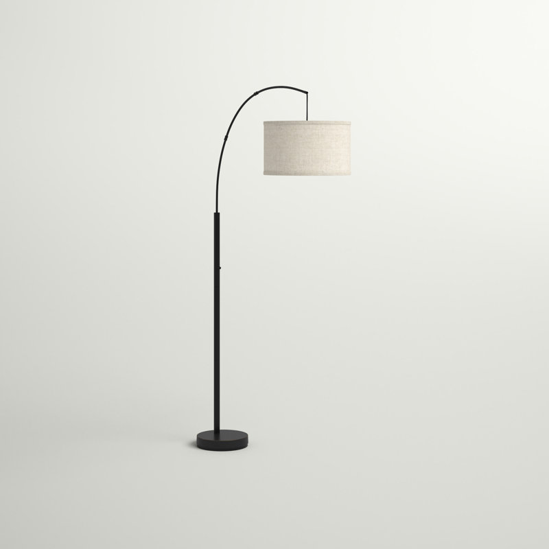Astra 74'' Black Arched Floor Lamp
