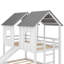 House Bunk Bed With Slide And Windows