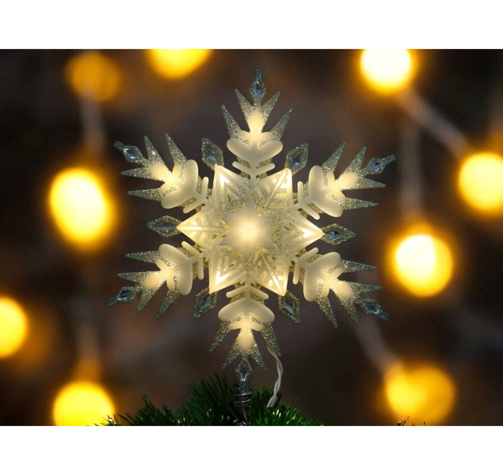 14.17'' No Theme Lighted Shatterproof Tree Topper