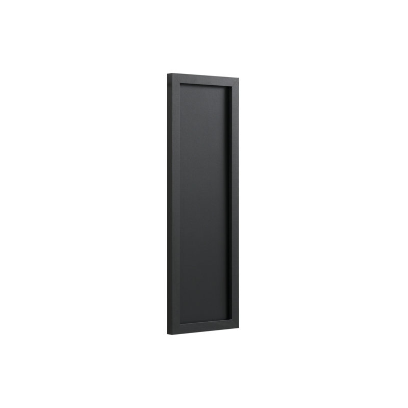 Back2Chalk Bi-Office chalkboard, black frame, including chalk markers, 20cm H x 60cm W x 2cm D