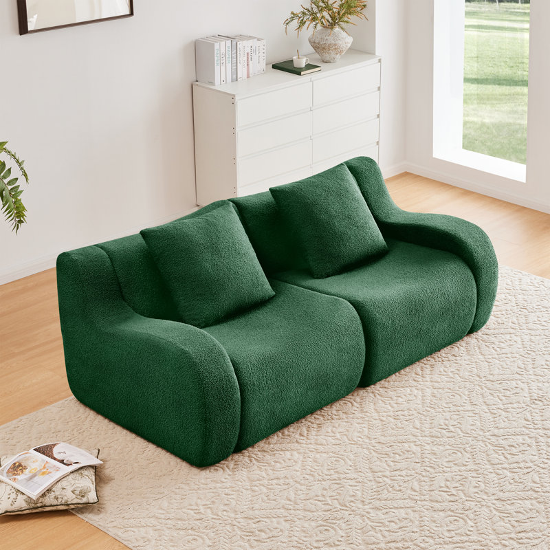 Canapé modulaire Boneless, Boucle verte