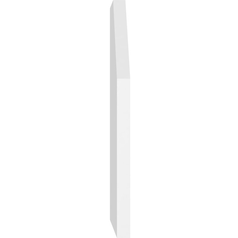 Half Octagon Top Left Surface Mount Non-Functional Brickmould Frame PVC Gable Vent, 40" H x 22" W