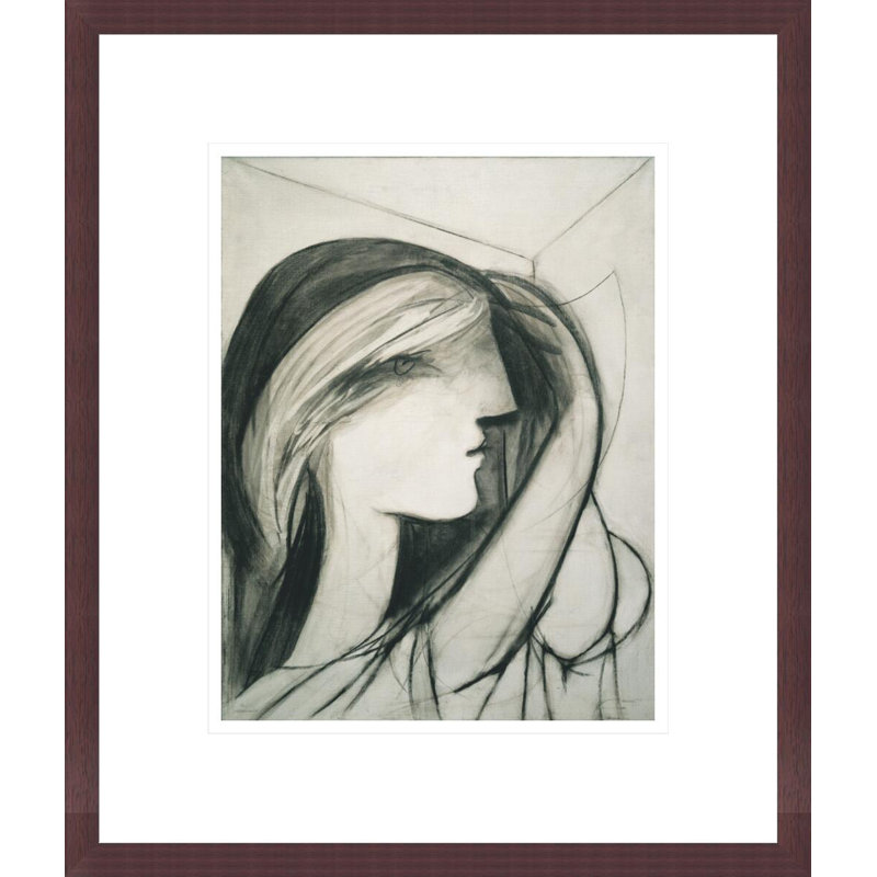 «Head of a Woman Right Profile (Marie-Thérèse)» par Pablo Picasso, impression giclée encadrée, H 16,16 po x l 13,75 po