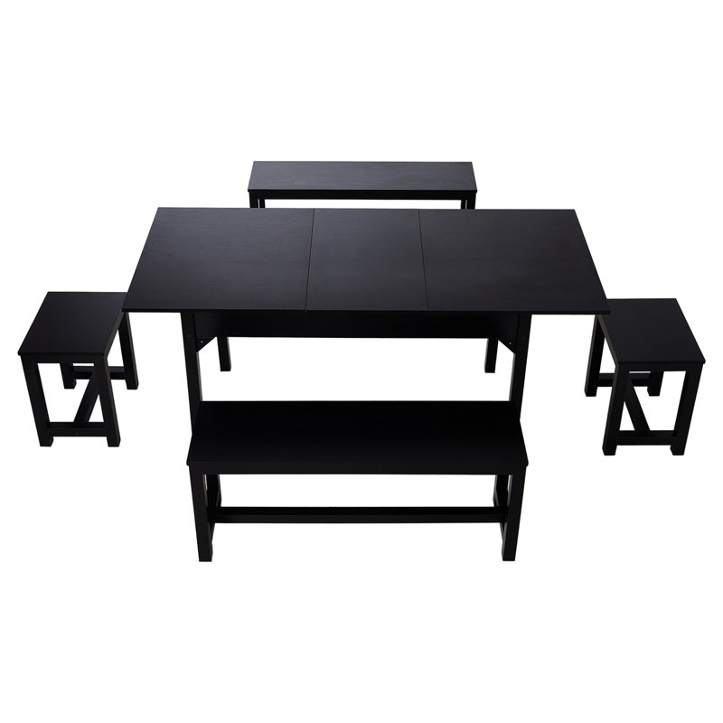 6 - Person Dining Set, Black