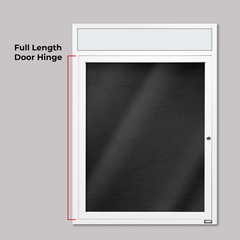 Carte à fixation murale délimitée directory cabinet, Blanc thermolaqué, Un, H 36 po x l 30 po