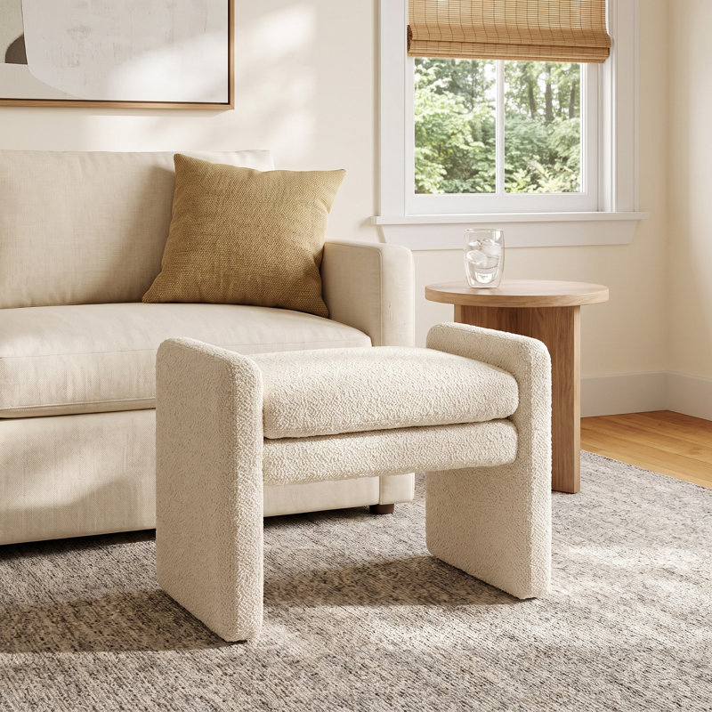 Foxtrot Serena Ottoman, Cream