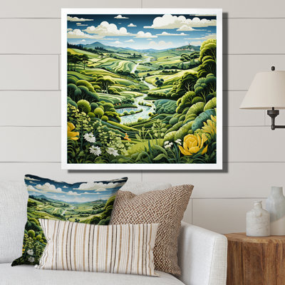 Countryside Green Pastures An I - Landscapes Canvas Wall Art