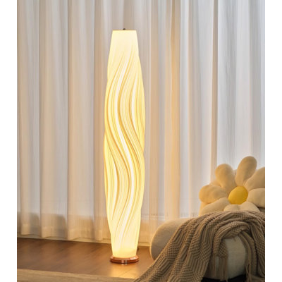 Luminaire de plancher à cylindre torsadé
