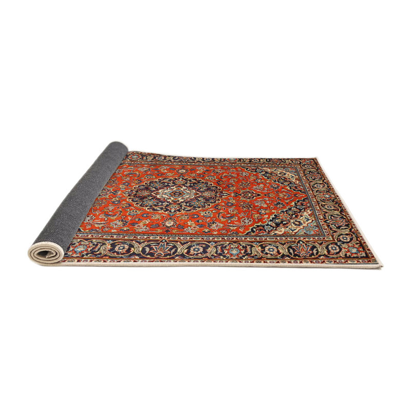 Tapis traditionnel mehroon/noir/crème Ralfs, Rond 3 pi