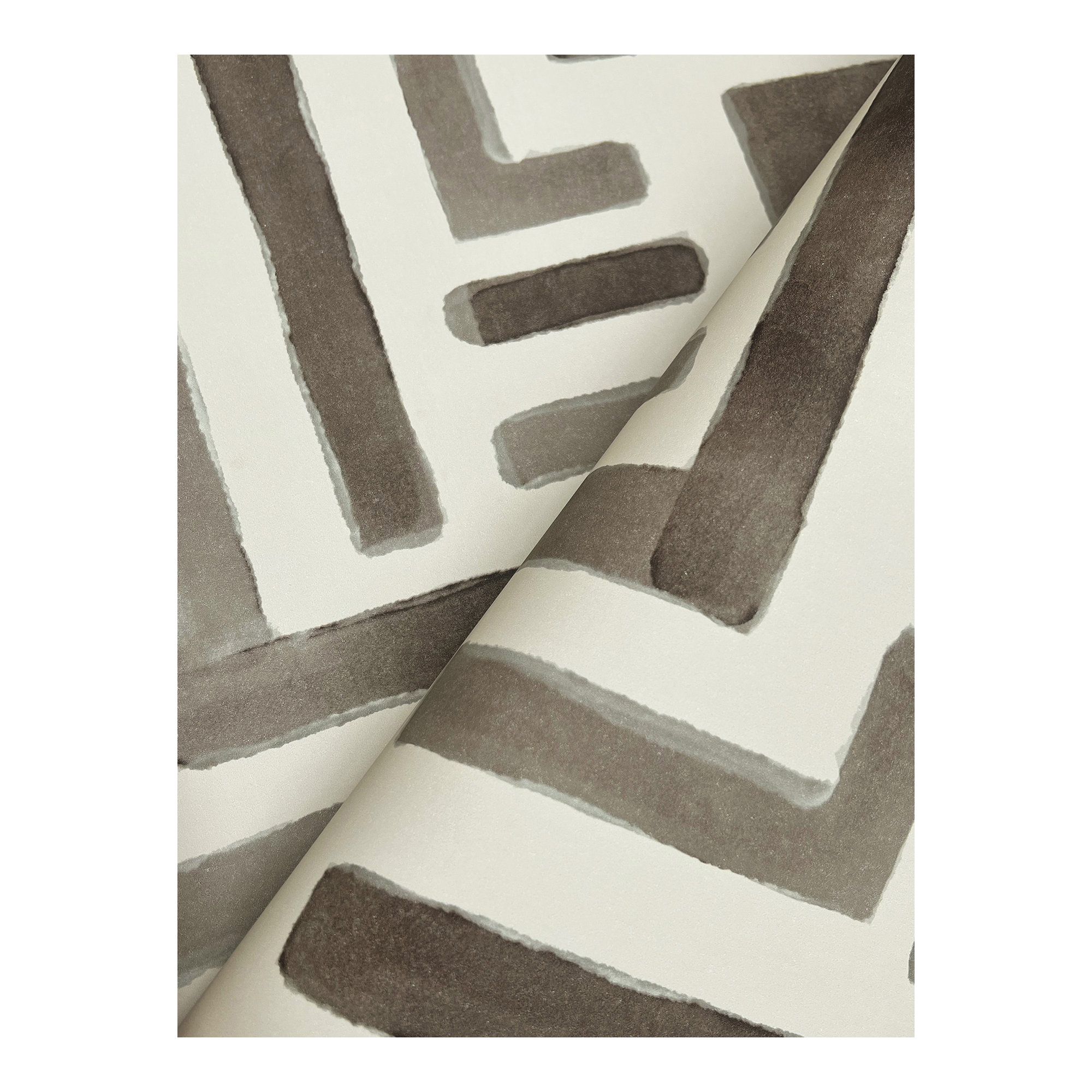 Unpasted Abstract Wallpaper, Brown