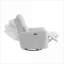 Recliners, Modern 30\" Swivel Power Recliner Arm Chair | Heathered Light Grey Polyester