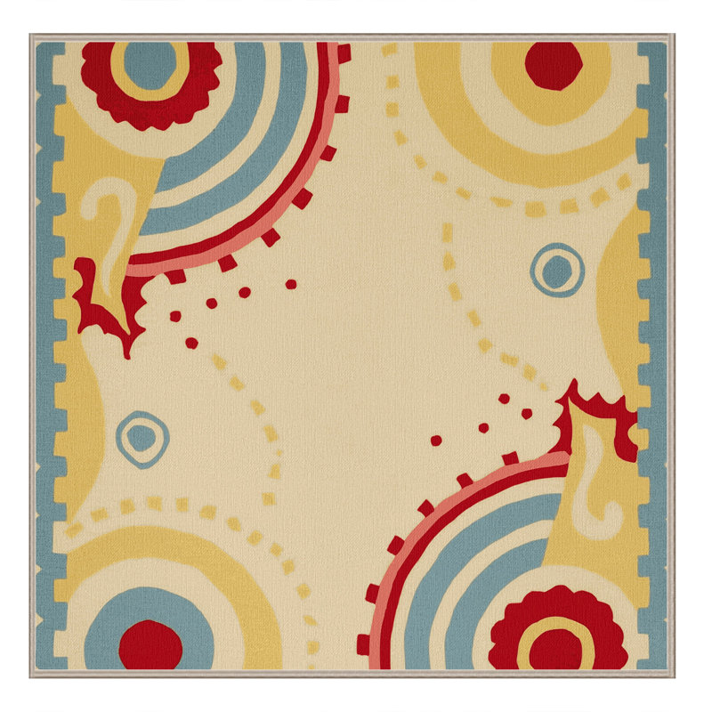 Perky Ripple Rug, Square 4'
