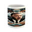 Winston Porter Martin Luther King Jr Day Ceramic Coffee Mug Portrait 11 oz Blue Grey and Pale Caramel