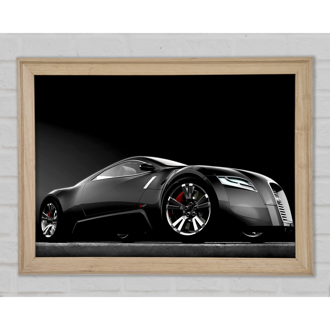 Bugatti Concept Black - Einzelner Bilderrahmen Kunstdrucke