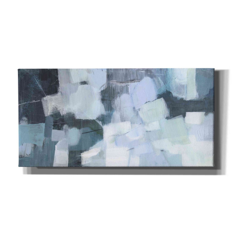 «Blue Deluge I» par Victoria Borges, art mural sur toile, H 12 po x l 24 po x P 0,75 po