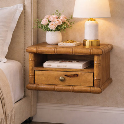 44cm W Solid Wood Bedside Table