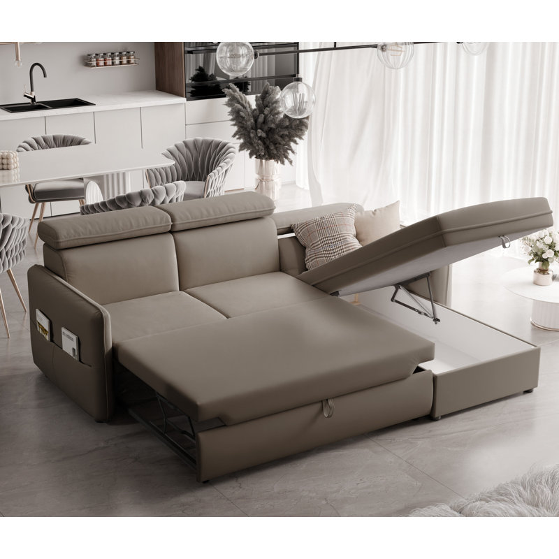 3 Seater Sofa Bed, Cream