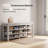 Shoe Bench With Leather Cushion, 3 Tiers Shoe Storage Bench Height Adjustable