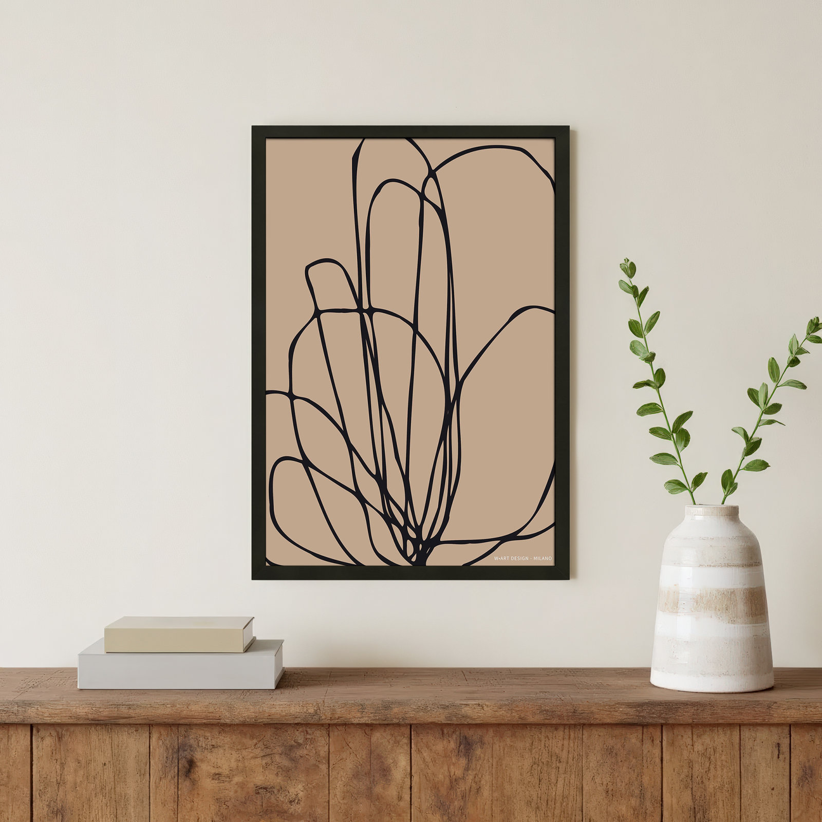 Tracings 3 by Romina Gadler, Black Framed Paper, 25" H x 17.5" W x 1.25" D