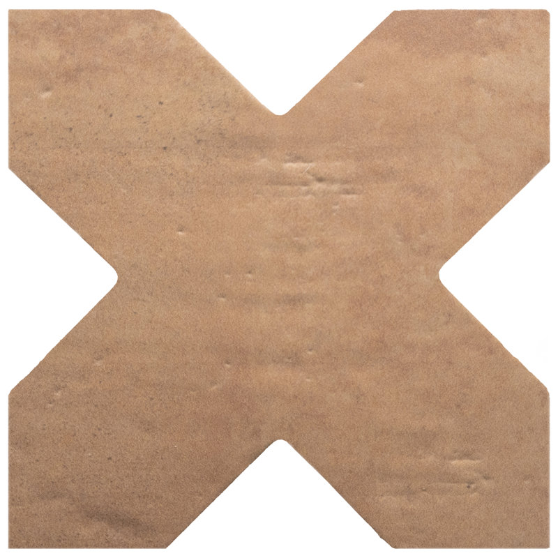 Argile Cross 7 In. X 7 In. Porcelain Floor And Wall Tile, Brown