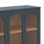 Buffet arqué avec rangement, grande armoire arquée avec portes en verre-783522225