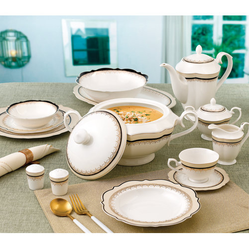 Piece Dinnerware Set Lorren Home Trends La Luna Lorren Home Trends