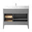 Ensemble de meuble-lavabo autoportant à simple cuve 42 po avec plateau en marbre Lavallon-105245175-105245166