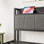 Lit simple avec structure solide, tête de lit avec rangement - amplement sous l'espace, structure en tissu extra-stable et respirante