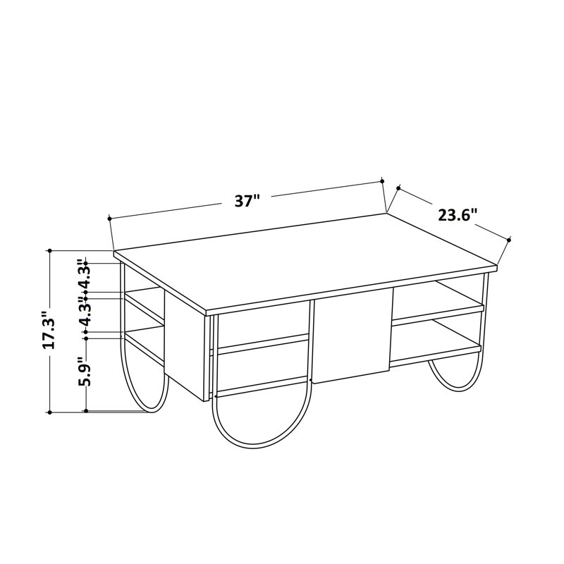 Coffee Table, Light Mocha