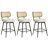 Swivel Upholstered Counter Stools With Rattan Back-970377916-970377907