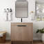 Freestanding Bathroom Vanity 36". White Ceramic Sink & 2 Soft-Close Cabinet Doors. Plain Oak Fire. Adjustable Shelf. Metal Handles. Solid Plywood Particle Fraction 36 Inch Chest. Hint. Hardy Segment