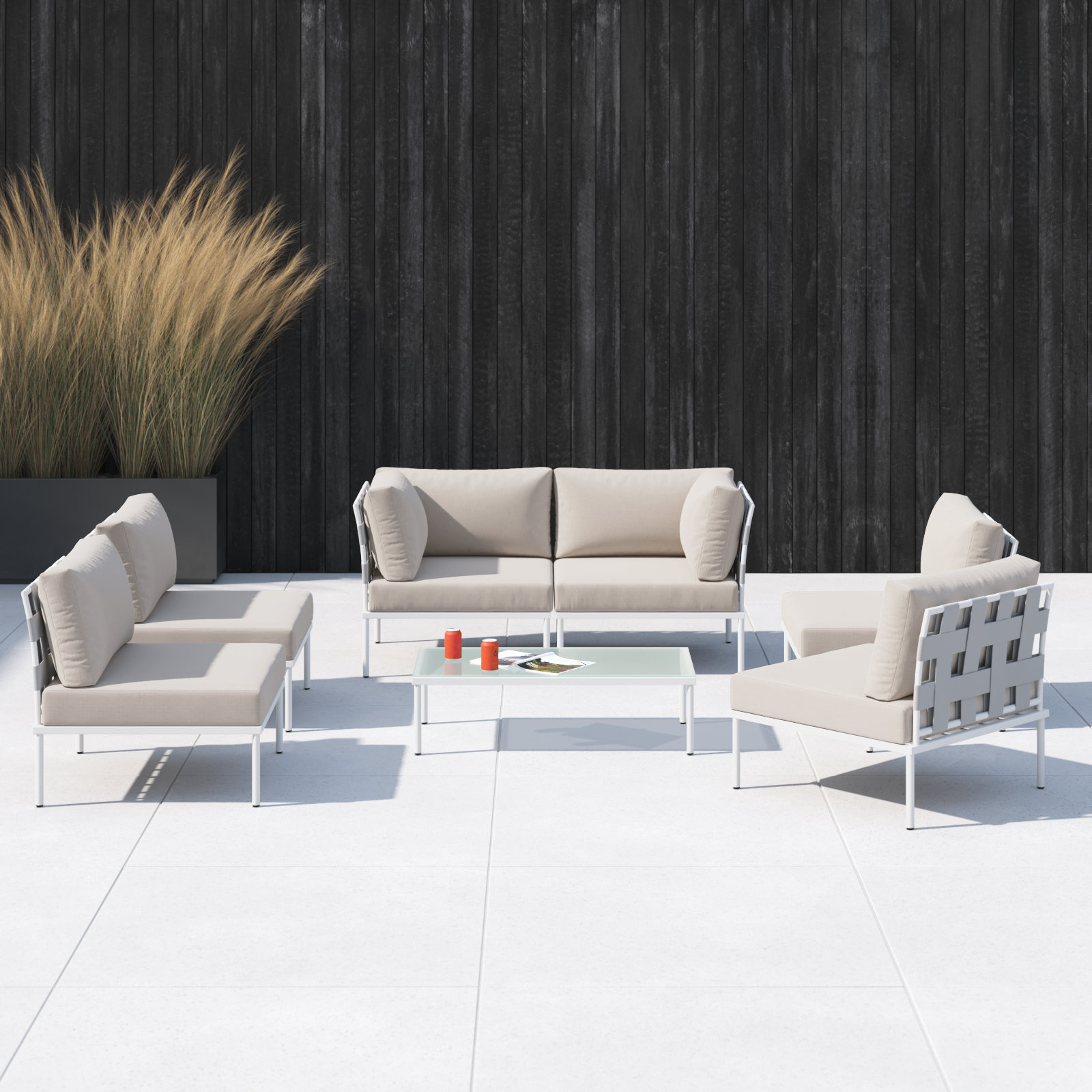 Harmony 6-Person Patio Seating Group, Beige