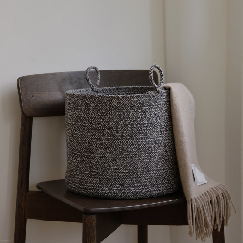 Gray Loops Cotton Rope Basket - Medium, Gray, 28 pt