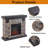 40'’ Electric Fireplace With Faux Stone Mantle-1451343801-1451343802