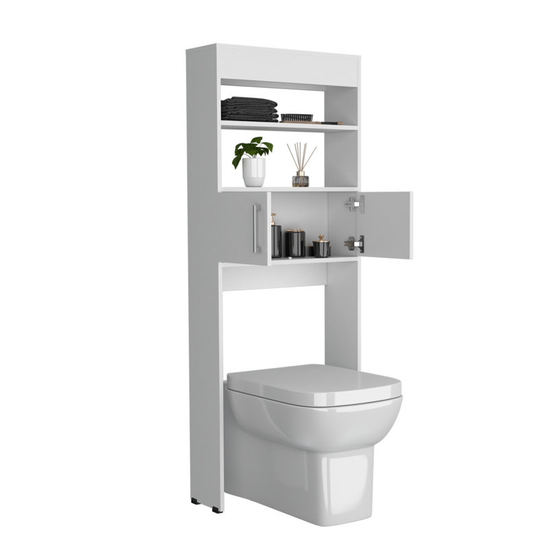 Madrid Over The Toilet Cabinet, Double Door, Two Shelves, White