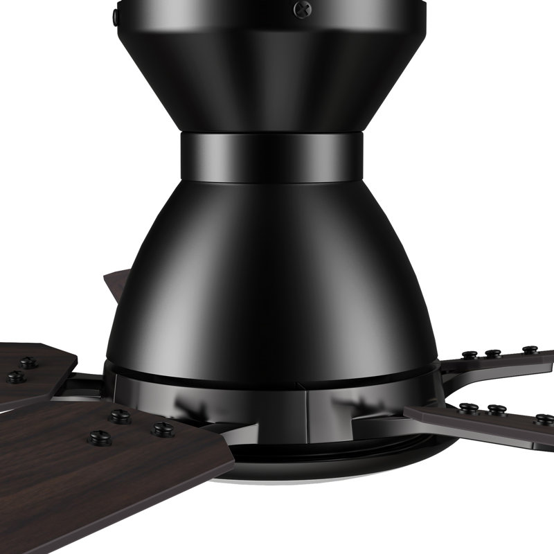 52'' Smart Ceiling Fan with Remote Control and Light Kit Included, Walnut