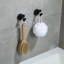 Ensemble de quincaillerie de salle de bain moderne 6 pièces, aluminium noir mat (porte-serviettes 24 po et 16 po)-124031021