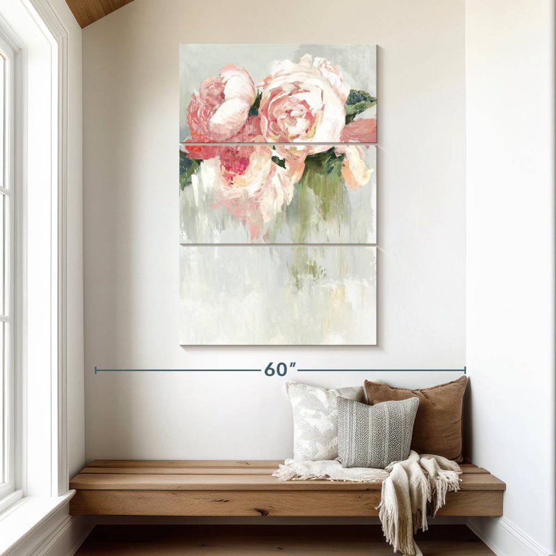 Harnek Rustic Peonies, 50" H x 32" W