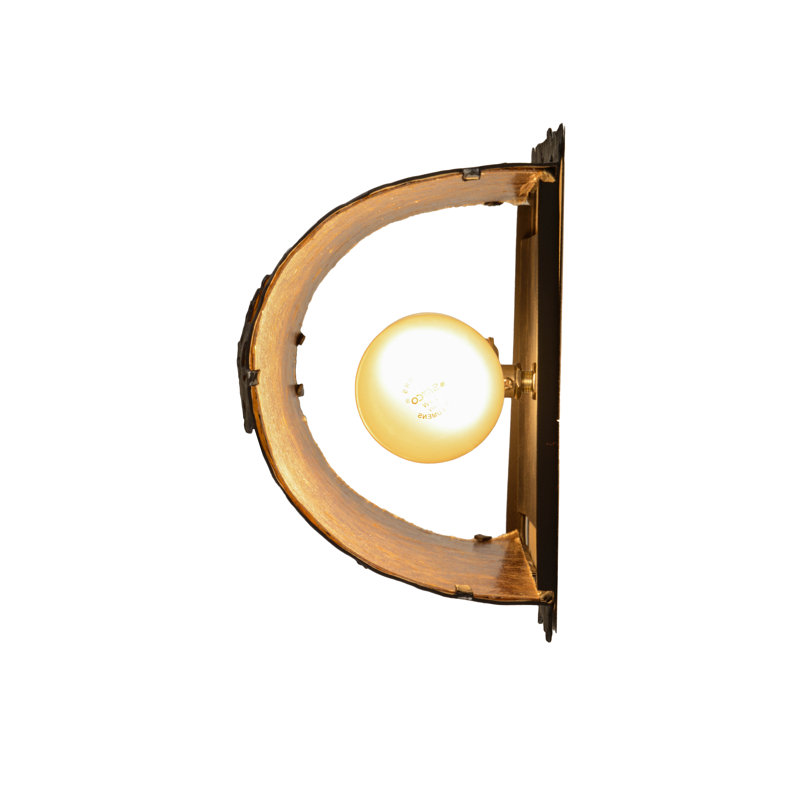 Rustic Lodge 2 - Light Flush Mounted Sconce, 13" H x 8" W x 5" D, Oil Rubbed Bronze