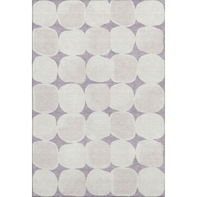 Premium Machine Washable Prisco Lavender Rug