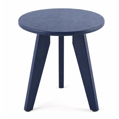 Small Round Outdoor Weather-Resistant Side Table for Patio, Porch, Deck, Pool
