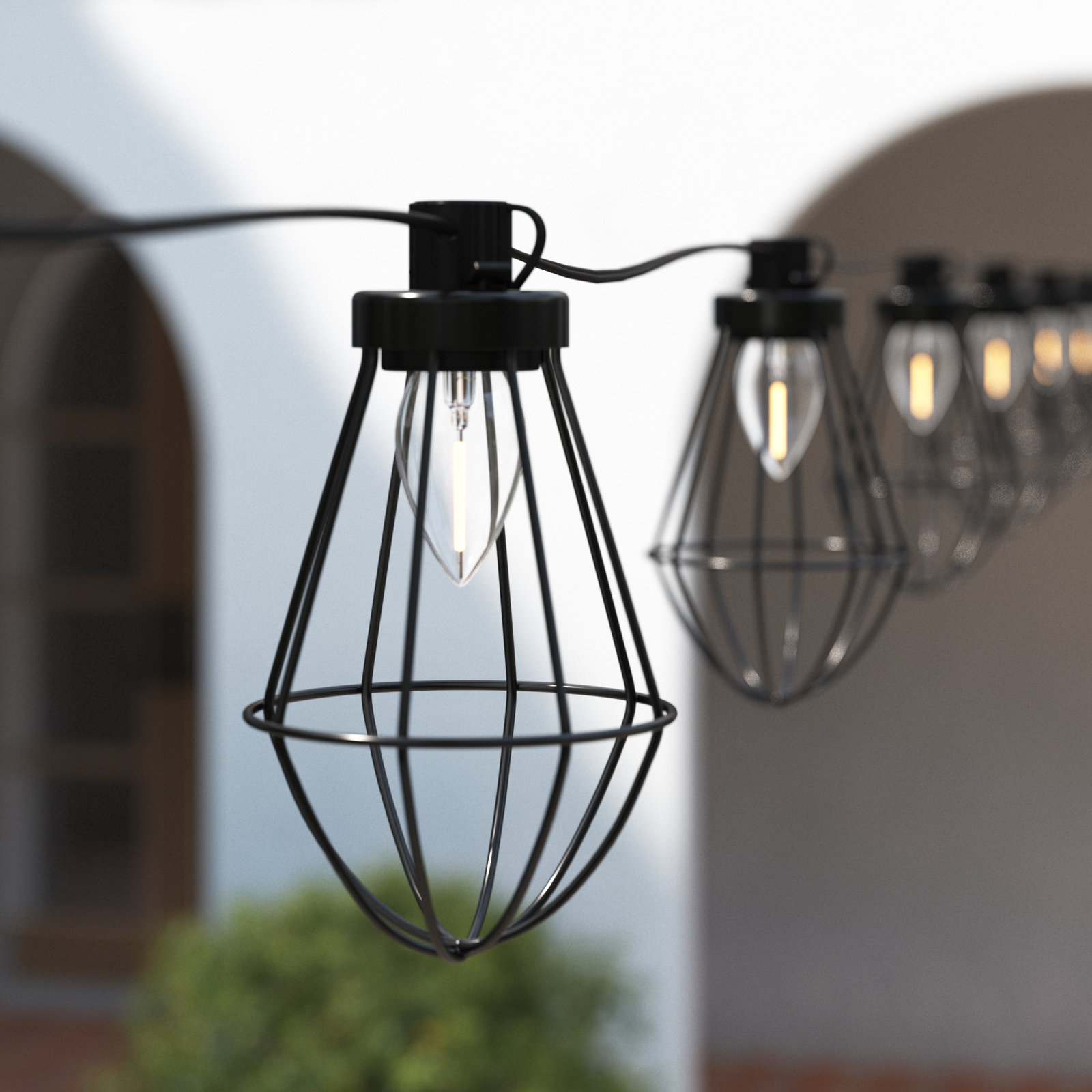 Baltimore 120'' Teardrop Caged String Lights