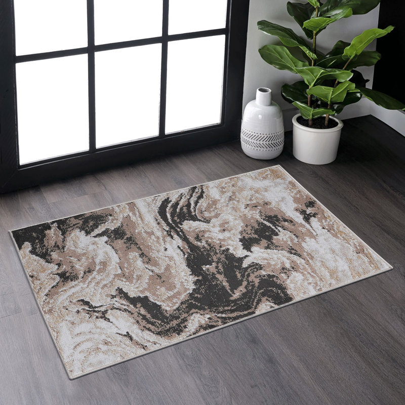 Lint-free, stylish, stain-resistant area rug, Rectangle 2' x 3'