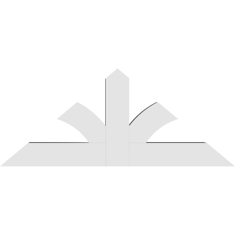 Support pour pignon en PVC de qualité architecturale Richland, H 25 po x l 60 po (pas: 10/12), P 6 po x F 6 po