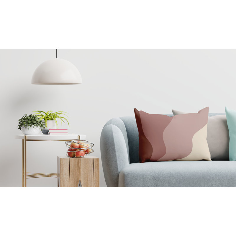 Bunko Ombre Outdoor Reversible Throw Pillow, Terracotta, 14" x 20", Rectangle