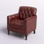 Fauteuil en cuir capitonné Annja-79522923