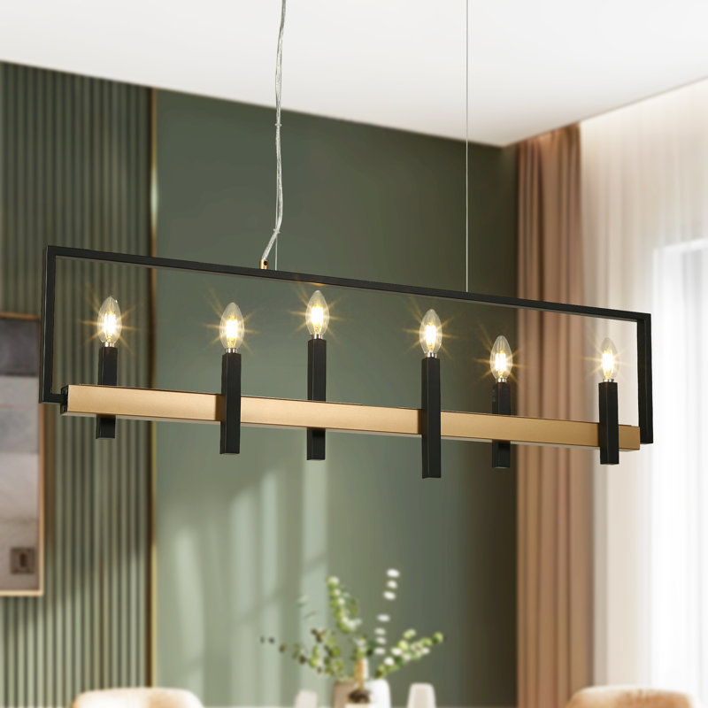 Luminaire suspendu pour îlot de cuisine 6 lumières Ensembles