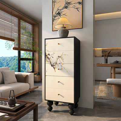 Wabi-sabi style simple multifunction decor cabinet
